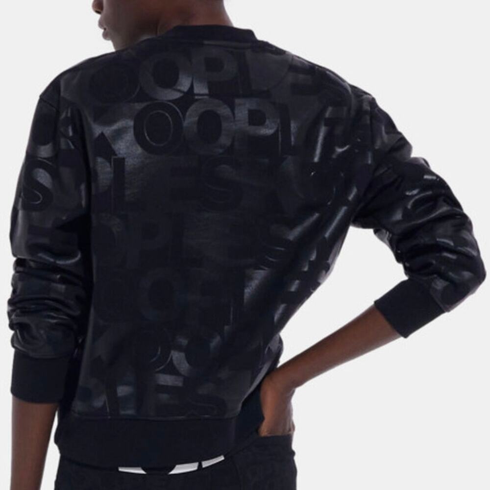 The Kooples Logo Sweatshirt Crew Neck Relaxed Fit, Black - Picture 4 of 13